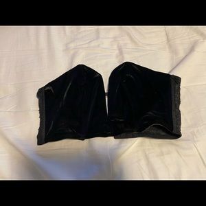 victoria’s Secret black velvet corset bando